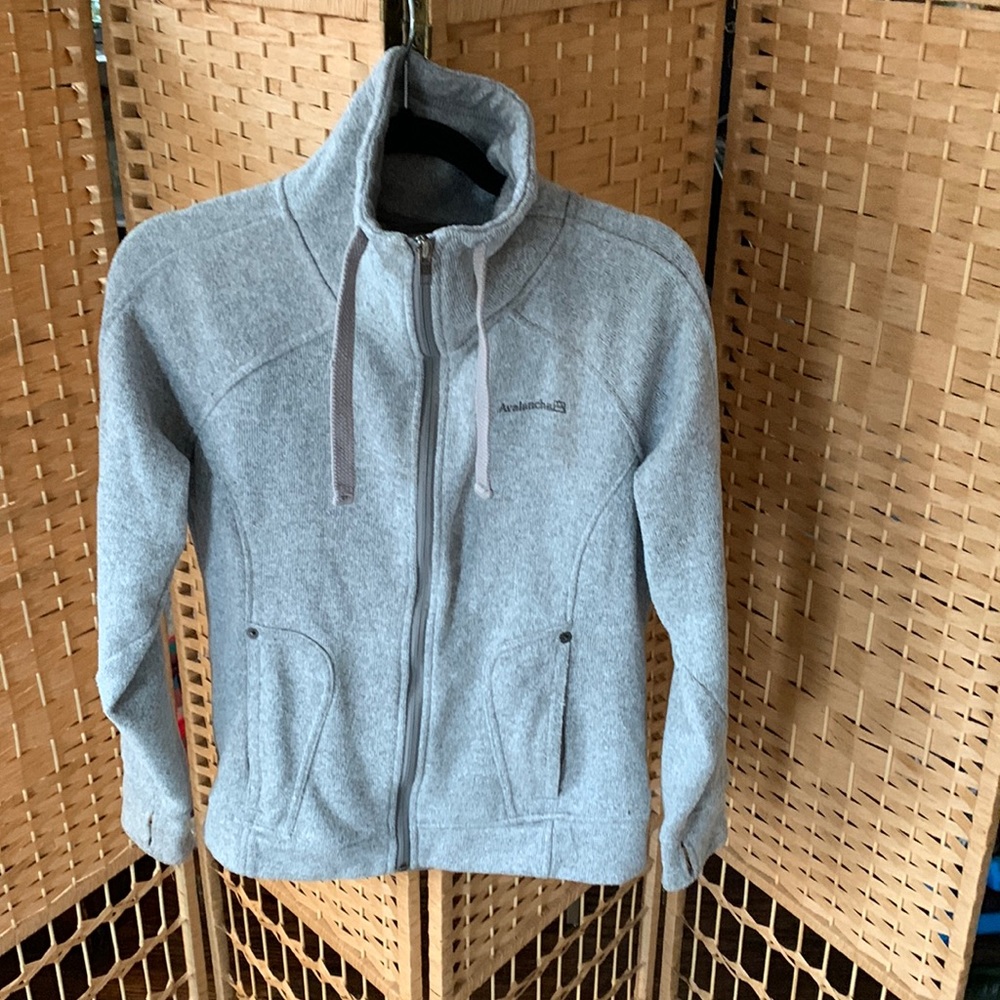 Grey zip up, perfect for winter!